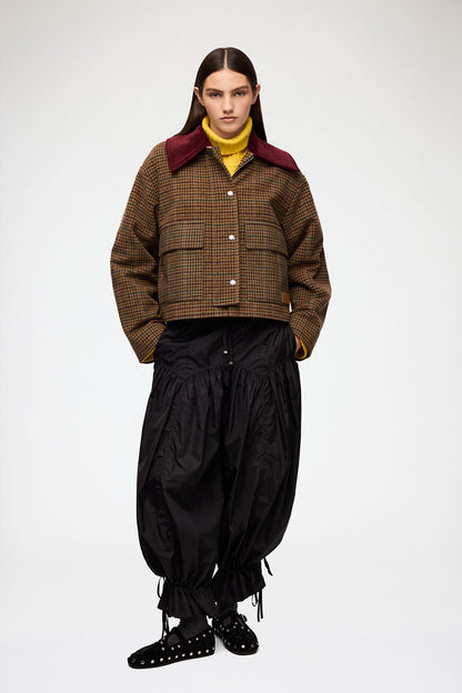 Heavy Check Twill Short Barn Jacket