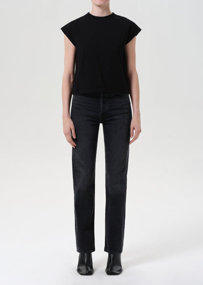 90'S PINCH WAIST HIGH RISE STRAIGHT LONG (COMFORT STRETCH)