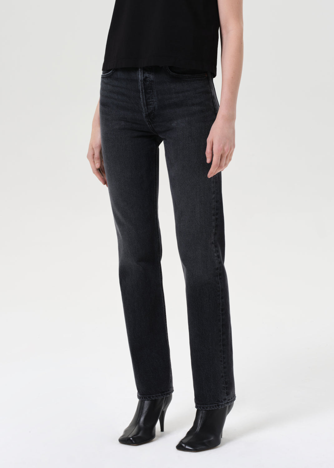 90'S PINCH WAIST HIGH RISE STRAIGHT LONG (COMFORT STRETCH)