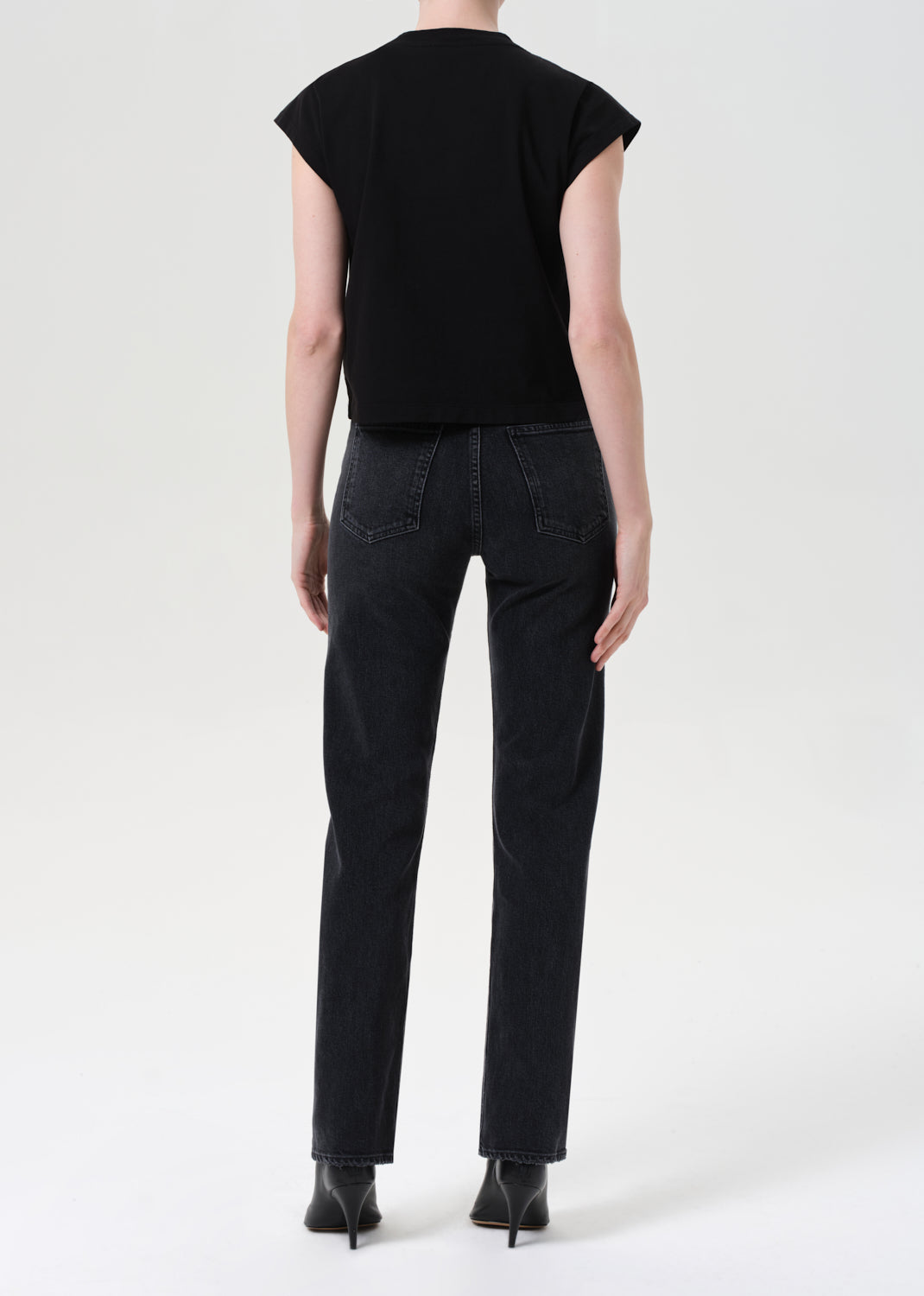 90'S PINCH WAIST HIGH RISE STRAIGHT LONG (COMFORT STRETCH)