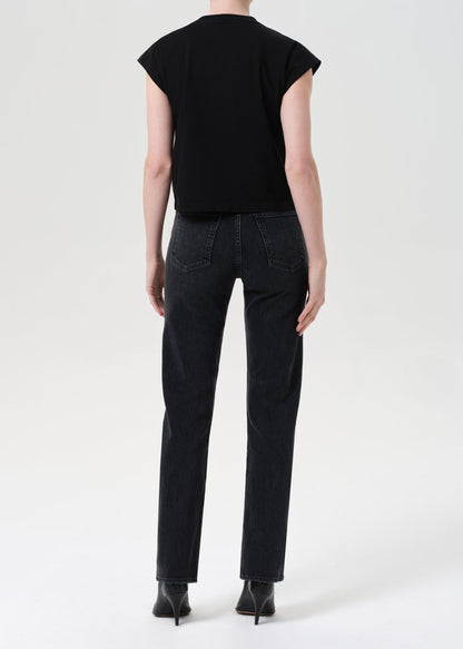 90'S PINCH WAIST HIGH RISE STRAIGHT LONG (COMFORT STRETCH)