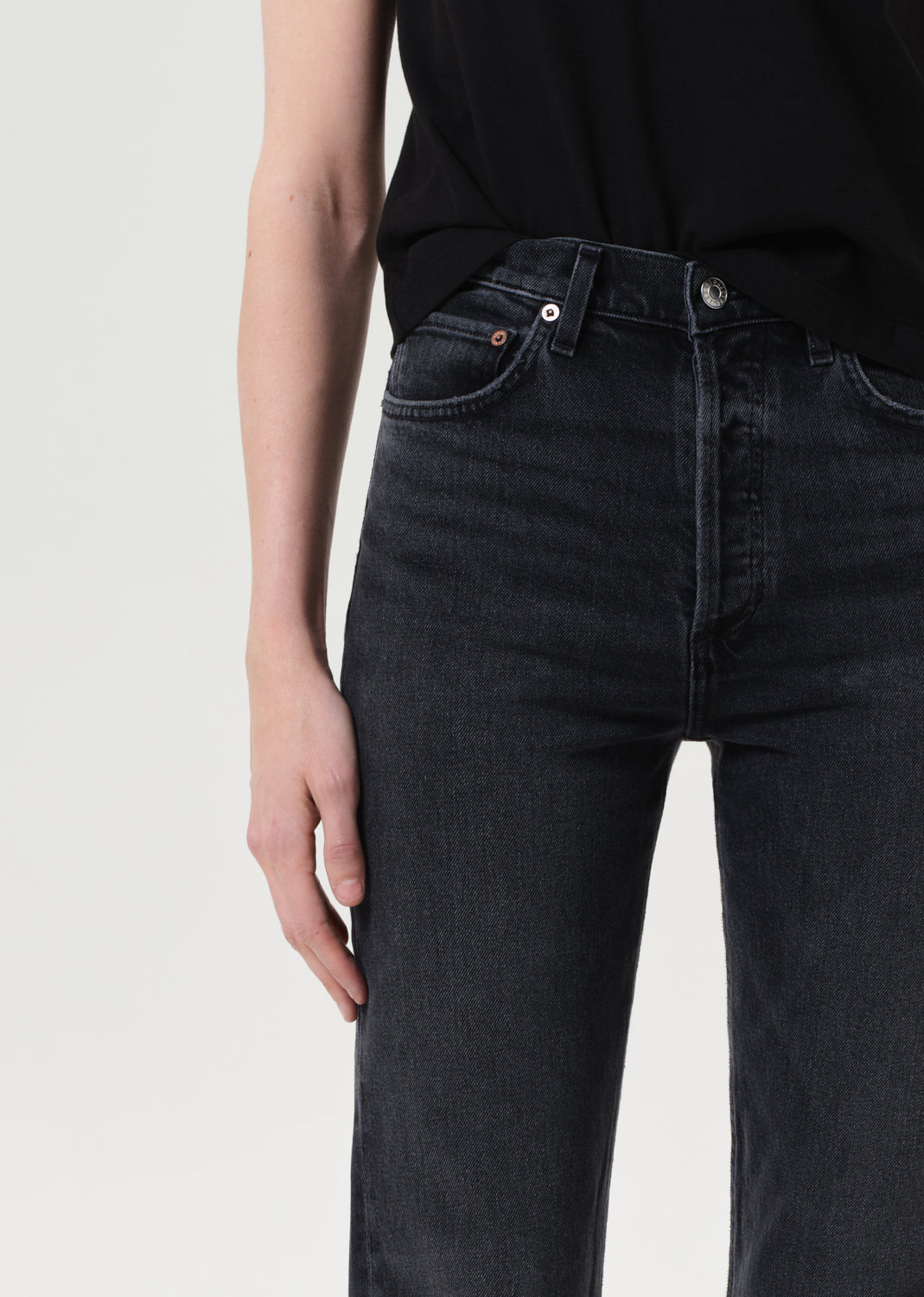 90'S PINCH WAIST HIGH RISE STRAIGHT LONG (COMFORT STRETCH)