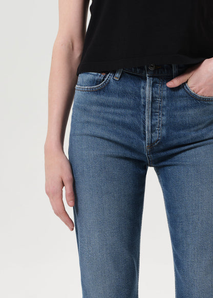 90'S PINCH WAIST HIGH RISE STRAIGHT LONG (COMFORT STRETCH)