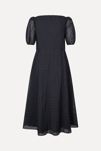 2069 Organza, Adjustable Waist Voluminous Midi Dress