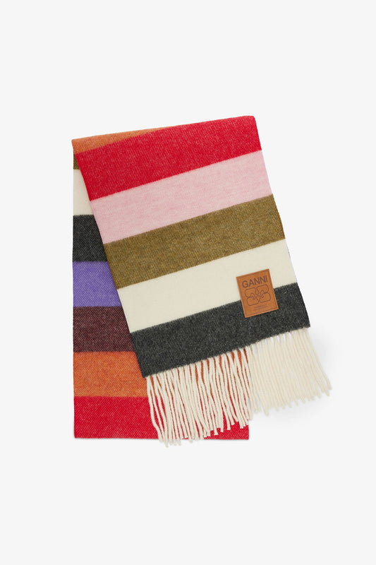 Double Face Wool Knit Scarf