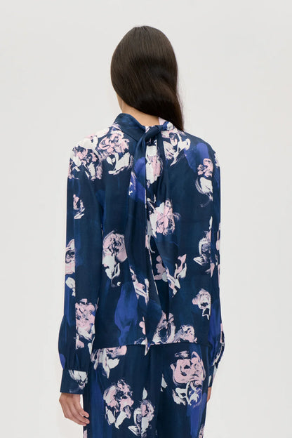 2263 Dry Viscose, Back Tie Blouse
