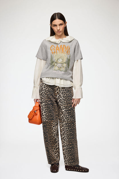 Basic Cotton Relaxed T-shirt Teddy Forest