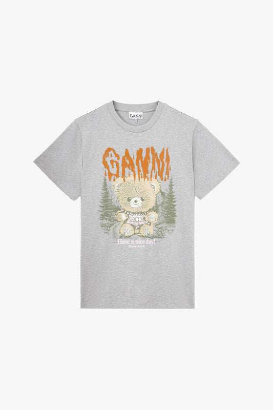 Basic Cotton Relaxed T-shirt Teddy Forest