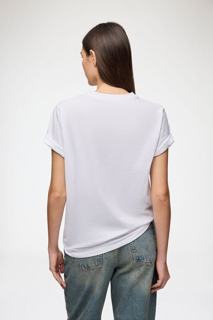 Basic Cotton Relaxed T-shirt Teddy Mushrooms