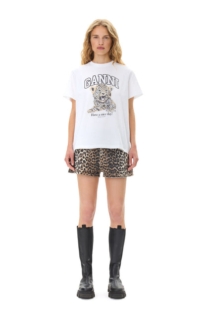 Basic Jersey Leopard Relaxed T-shirt