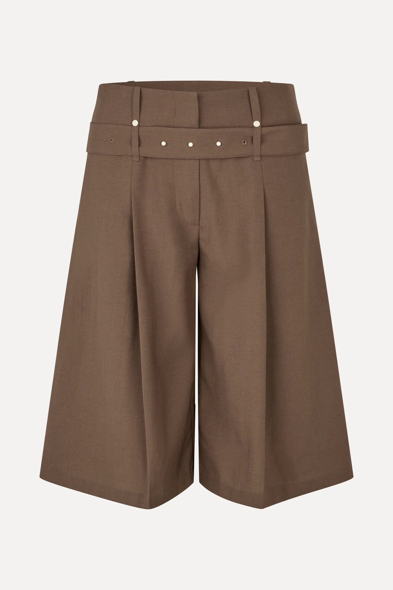 2534 Tropical Wool Tailoring, Belted Tailored Bermuda