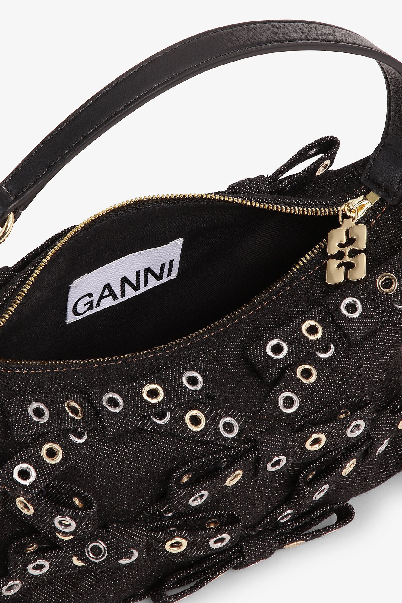 Butterfly Small Pouch Bow Eyelet Mix Denim