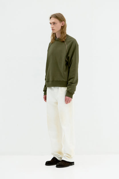 CONTRAST STITCH RAGLAN SWEATSHIRT