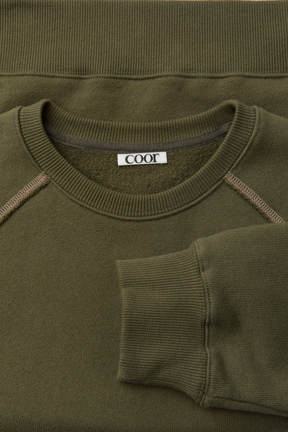 CONTRAST STITCH RAGLAN SWEATSHIRT