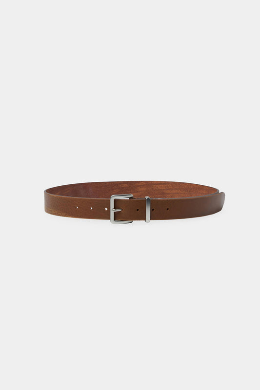 EDGE SANDING COW LEATHER BELT