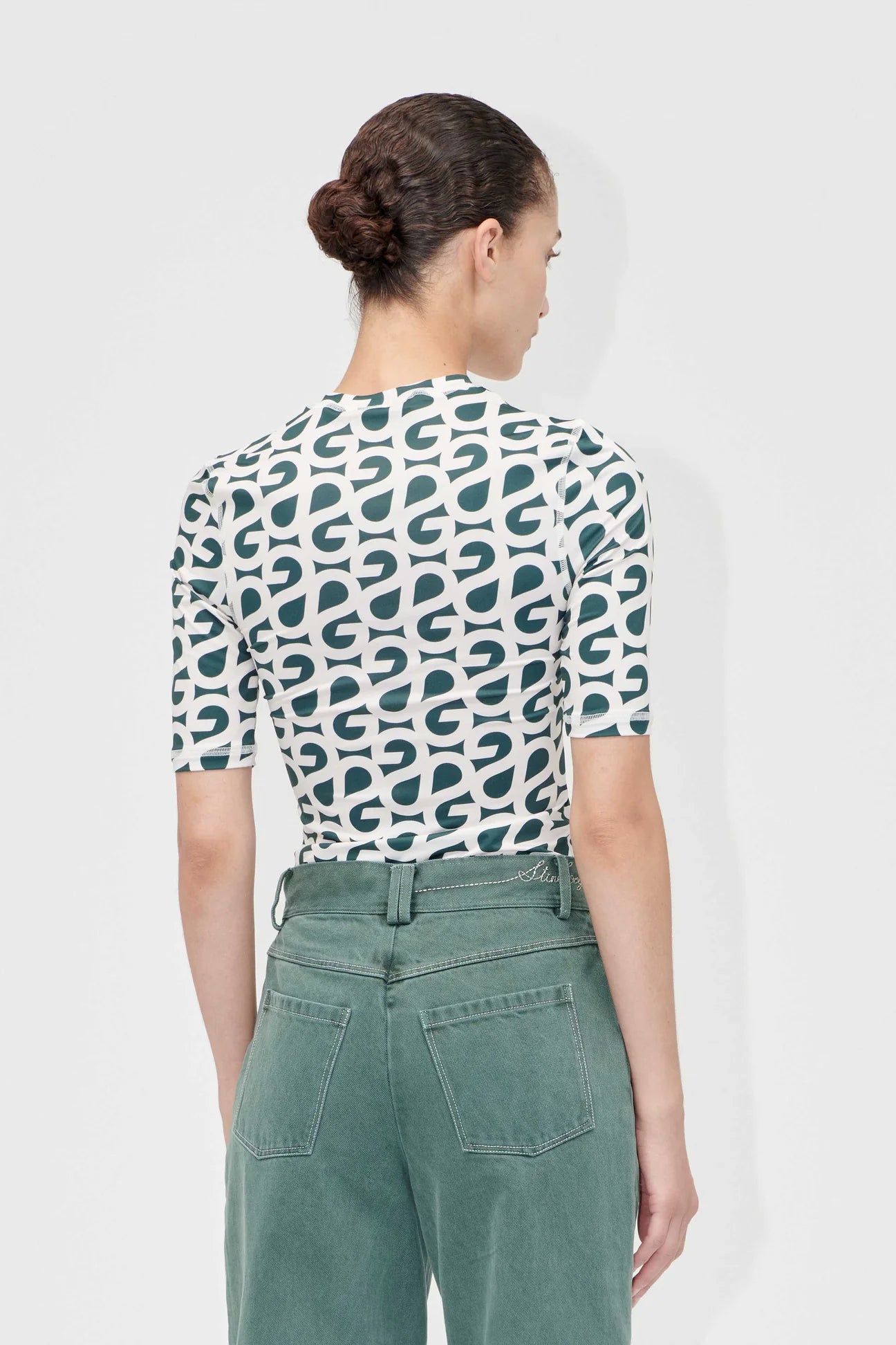 Elastic Short Sleeve T-Shirt