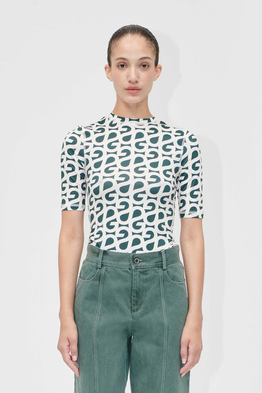 Elastic Short Sleeve T-Shirt