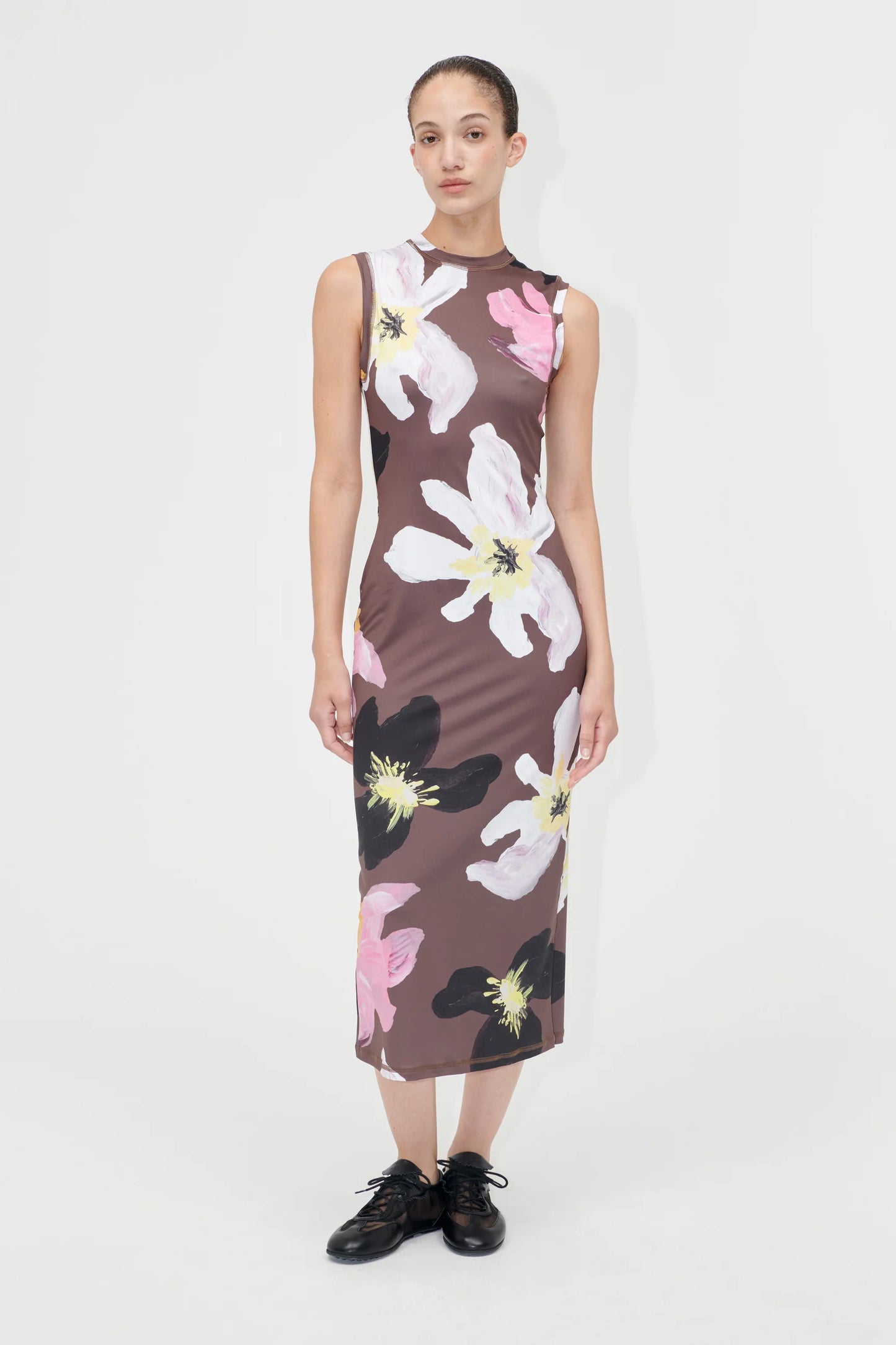 Elastic Tank Crewneck Dress
