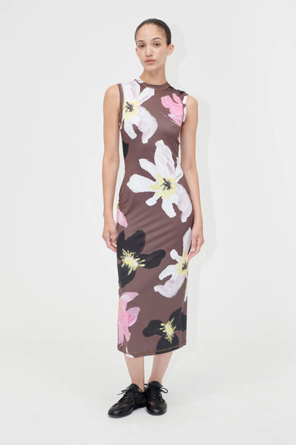 Elastic Tank Crewneck Dress