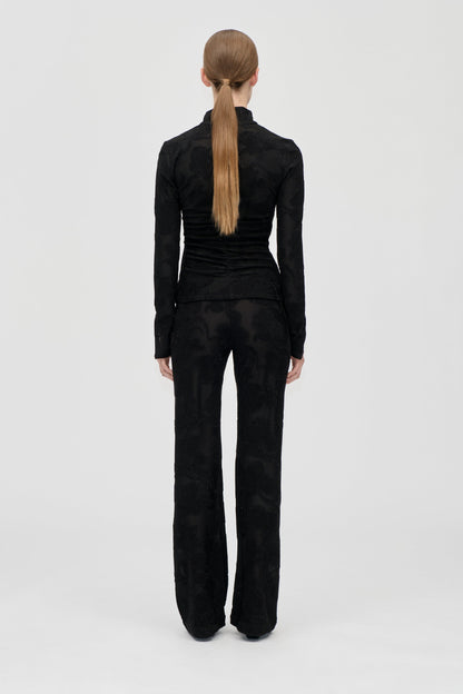 Lurex Jersey, Elasticated Straight Long Pants
