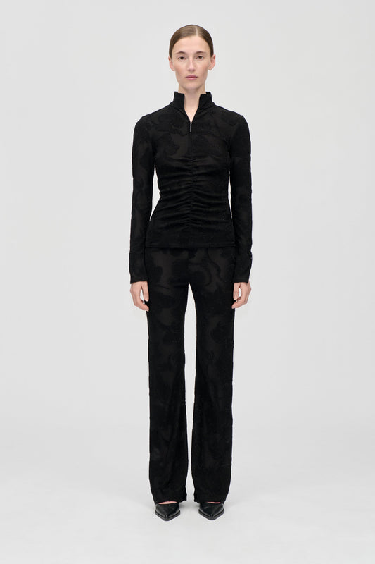 Lurex Jersey, Elasticated Straight Long Pants