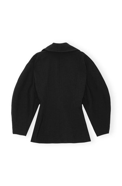 Bonded Crepe Curve Sleeve Jacket