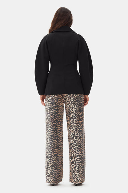 Bonded Crepe Curve Sleeve Jacket