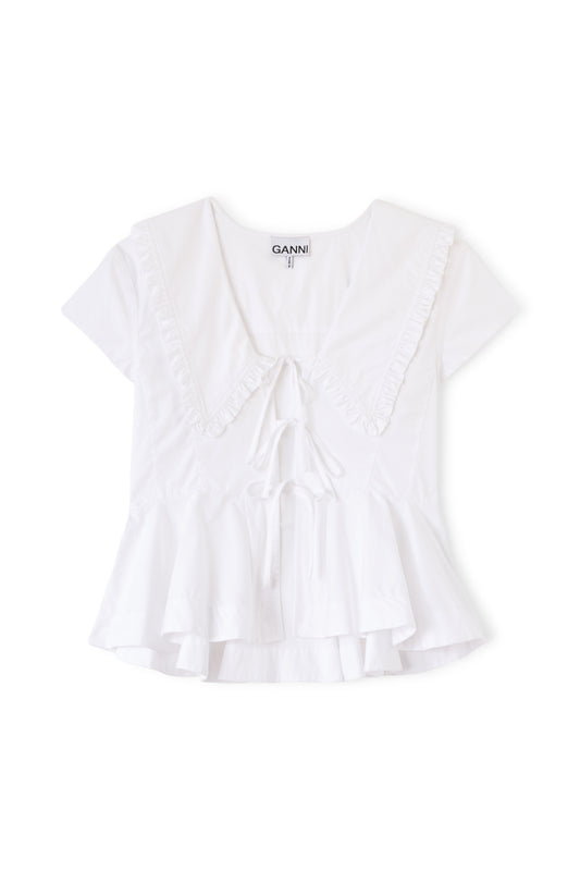 Compact Poplin Collar Blouse