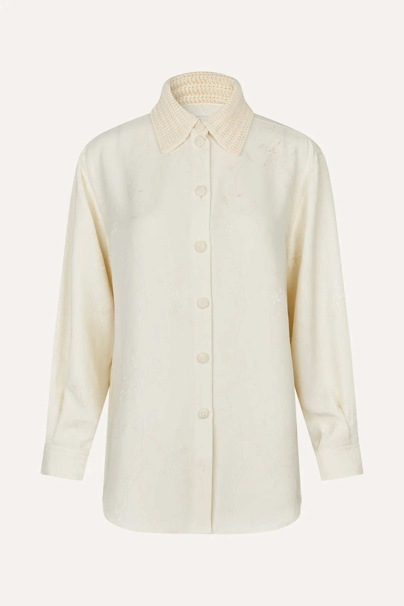 2516 Viscose Jacquard / Crochet, Fluid Shirt