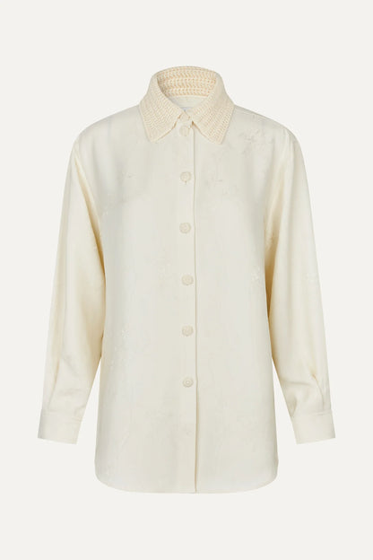 2516 Viscose Jacquard / Crochet, Fluid Shirt