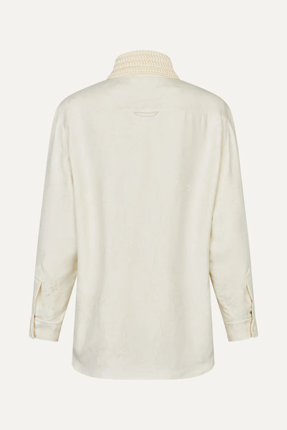2516 Viscose Jacquard / Crochet, Fluid Shirt