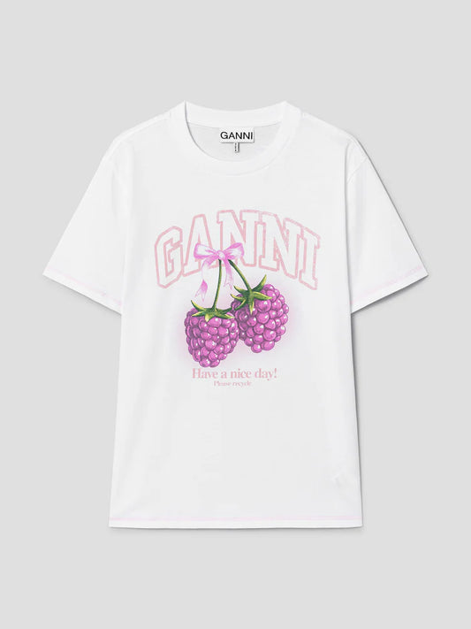 Basic Cotton Jersey Raspberry Print