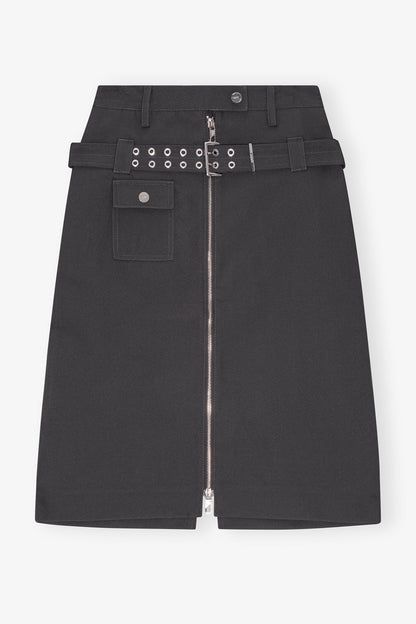 Heavy Twill Midi Skirt
