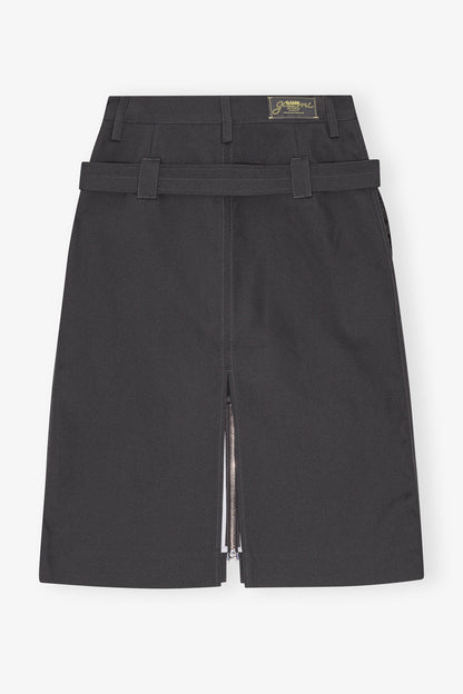 Heavy Twill Midi Skirt