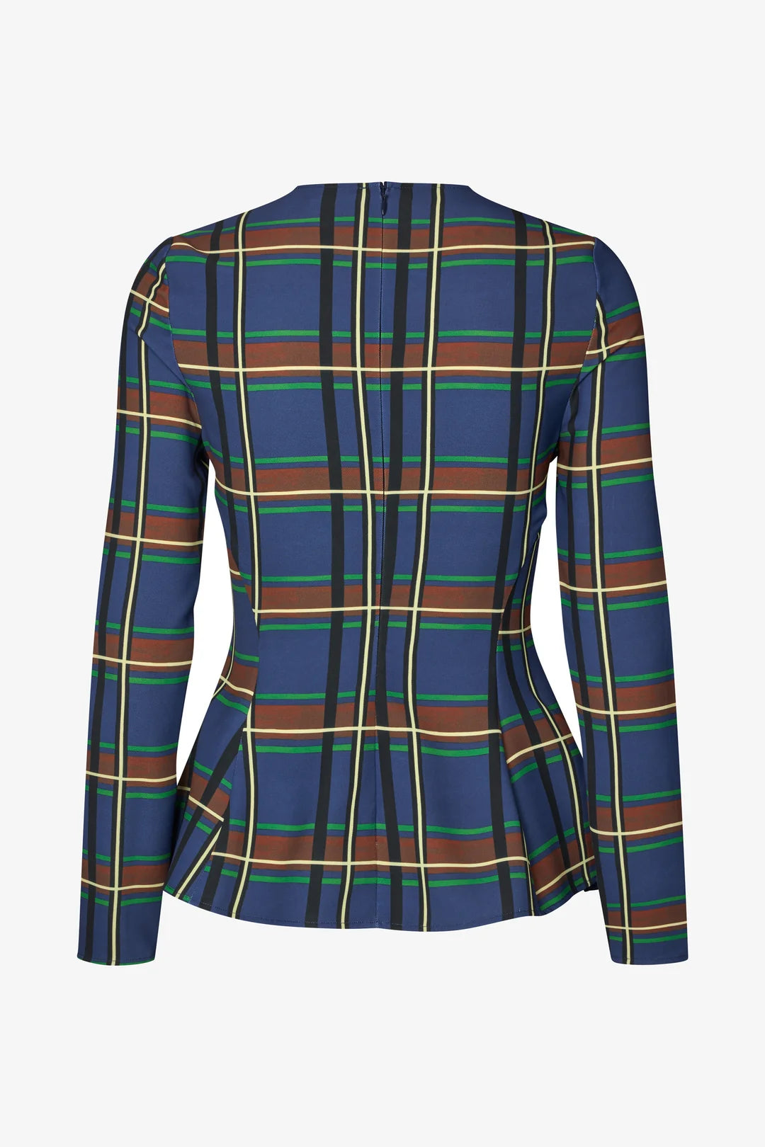 2591 Twill Cady, Gathered Peplum Top