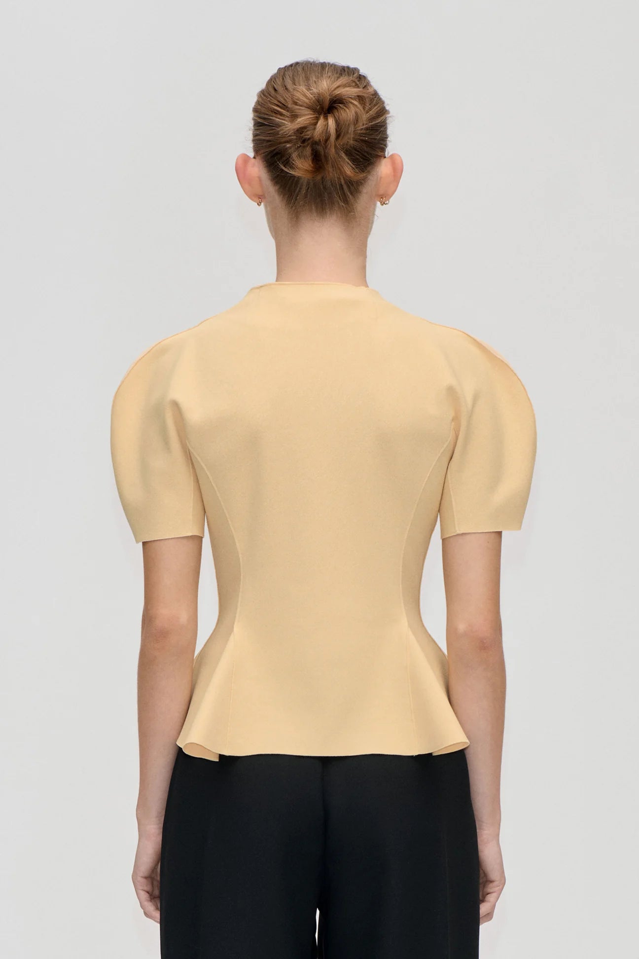 2525 Double-Layer Crepe, High-Neck Zip Top