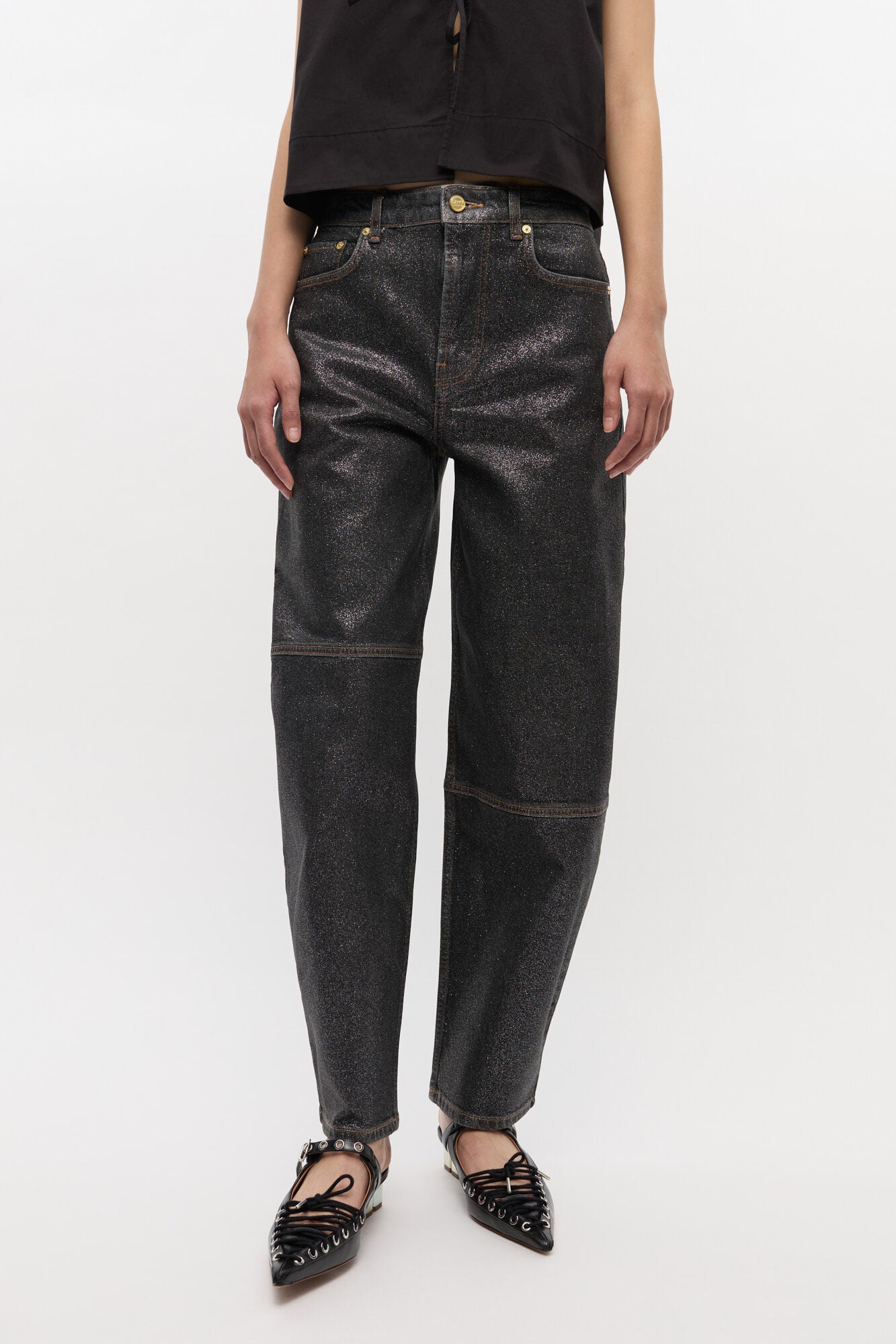 Shimmery Foil Denim Stary