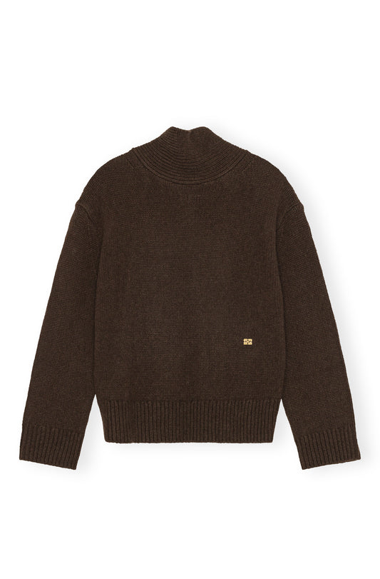 Chunky Yak Mix Open Back Pullover