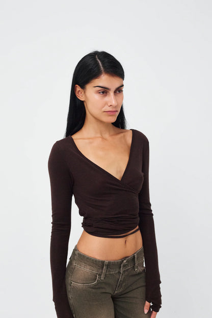 Luna Wrap Blouse