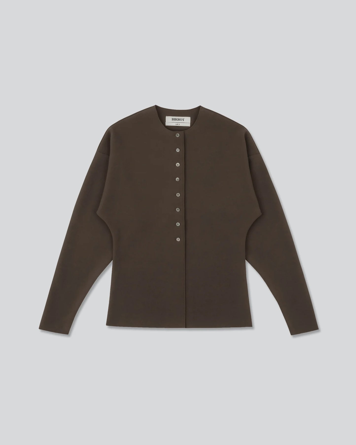 LAY2 ROUND-NECK CARDIGAN