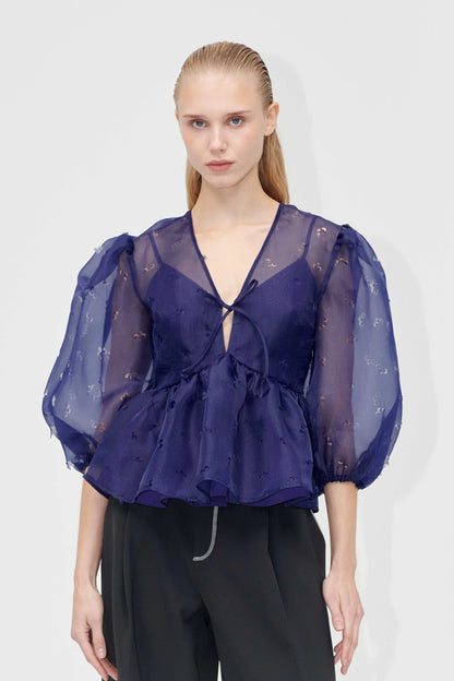 Long Sleeve Bow Top