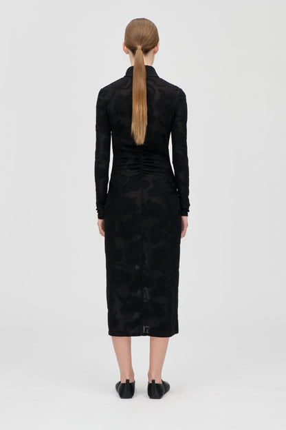 Lurex Jersey, Long Sleeve Zip Dress