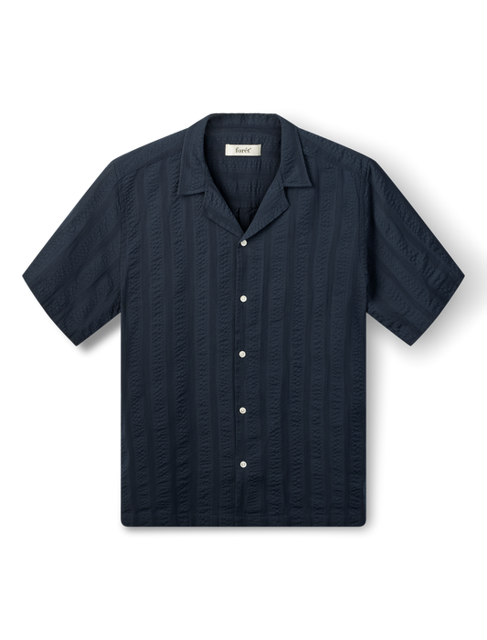 PEER JACQUARD STRIPE REGULAR FIT SS SHIRT