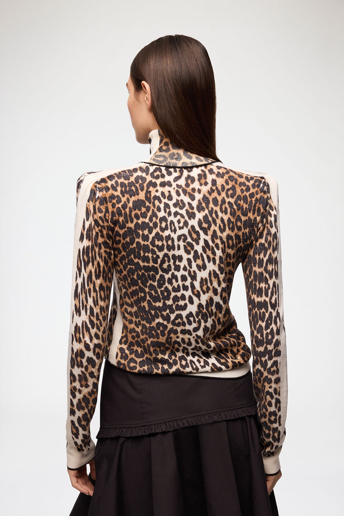 Printed Merino Turtleneck