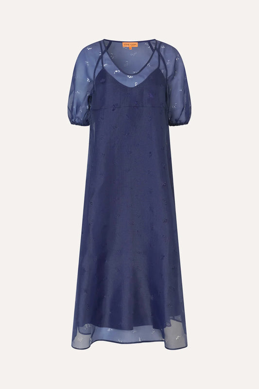 Puff Sleeve Long Dress