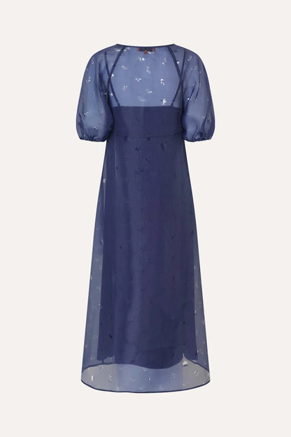 Puff Sleeve Long Dress