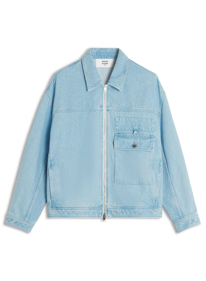 ZIPPED DENIM JACKET