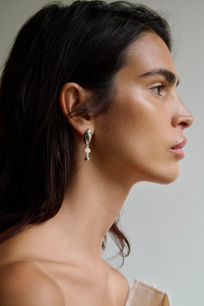 Reflection Topaz Dangle Earrings Silver - No. 12089