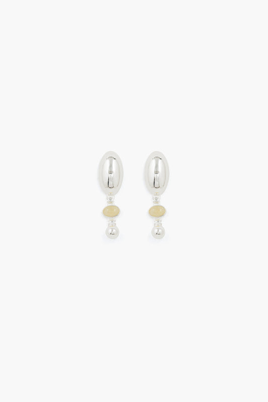 Reflection Topaz Dangle Earrings Silver - No. 12089