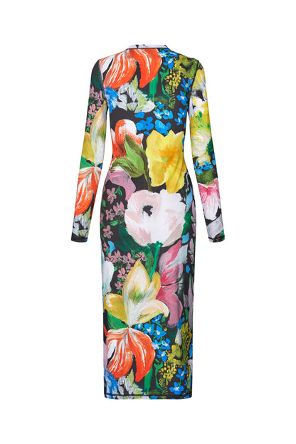Stocking Jersey, Pullover Long Sleeve Midi Dress